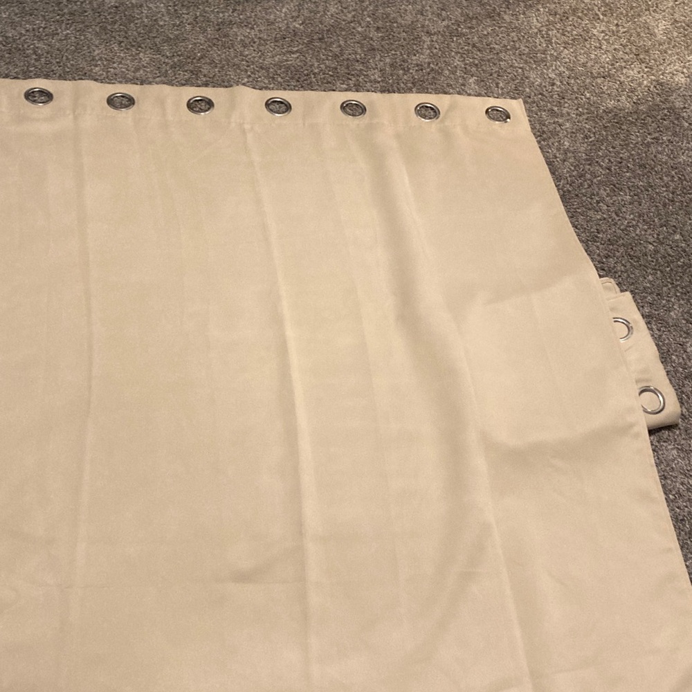 Cream Grommet Curtain Panel